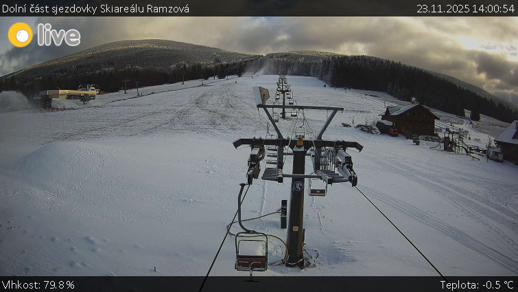 Horské atrakce Ramzová - Dolní část sjezdovky Skiareálu Ramzová - 23.11.2025 v 14:00