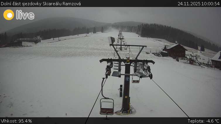 Horské atrakce Ramzová - Dolní část sjezdovky Skiareálu Ramzová - 24.11.2025 v 10:00