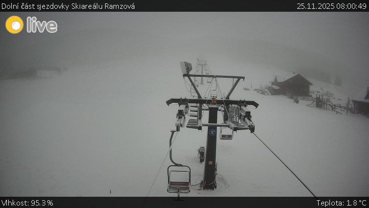 Horské atrakce Ramzová - Dolní část sjezdovky Skiareálu Ramzová - 25.11.2025 v 08:00