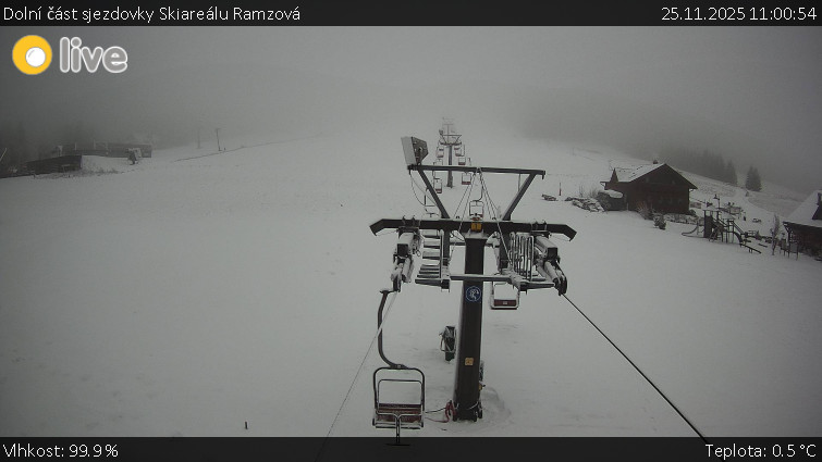 Horské atrakce Ramzová - Dolní část sjezdovky Skiareálu Ramzová - 25.11.2025 v 11:00