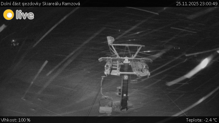 Horské atrakce Ramzová - Dolní část sjezdovky Skiareálu Ramzová - 25.11.2025 v 23:00