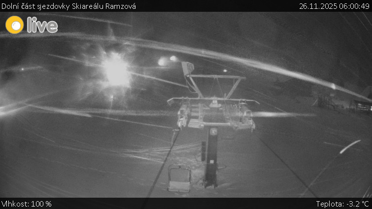 Horské atrakce Ramzová - Dolní část sjezdovky Skiareálu Ramzová - 26.11.2025 v 06:00