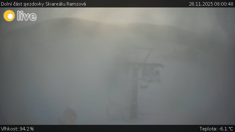 Horské atrakce Ramzová - Dolní část sjezdovky Skiareálu Ramzová - 28.11.2025 v 08:00