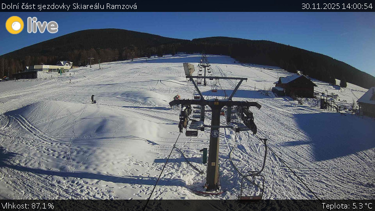 Horské atrakce Ramzová - Dolní část sjezdovky Skiareálu Ramzová - 30.11.2025 v 14:00
