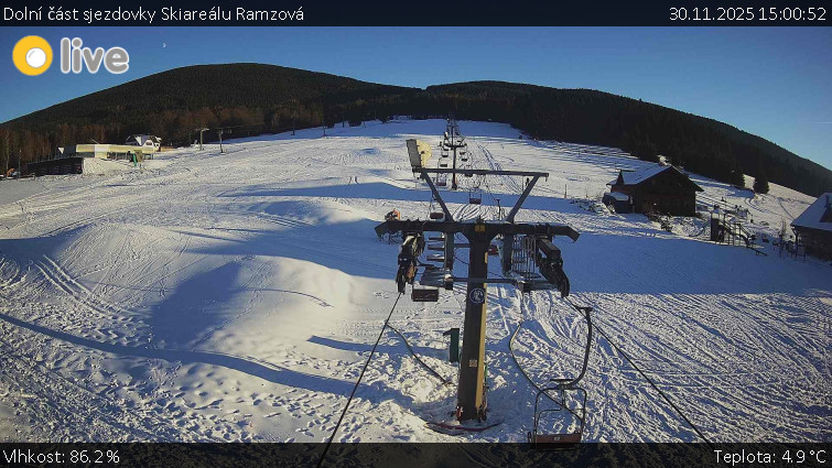 Horské atrakce Ramzová - Dolní část sjezdovky Skiareálu Ramzová - 30.11.2025 v 15:00