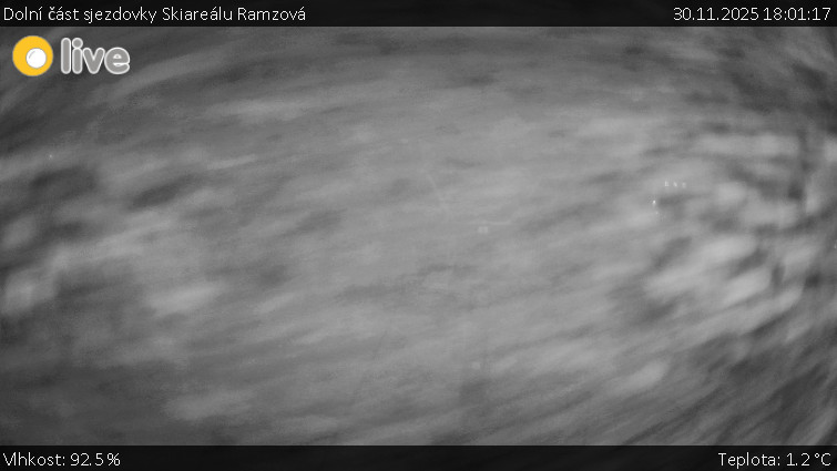 Horské atrakce Ramzová - Dolní část sjezdovky Skiareálu Ramzová - 30.11.2025 v 18:01