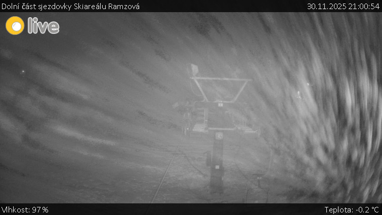 Horské atrakce Ramzová - Dolní část sjezdovky Skiareálu Ramzová - 30.11.2025 v 21:00