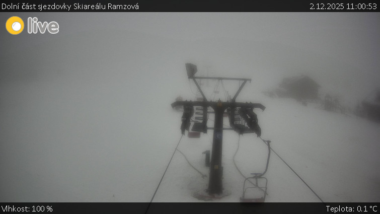 Horské atrakce Ramzová - Dolní část sjezdovky Skiareálu Ramzová - 2.12.2025 v 11:00