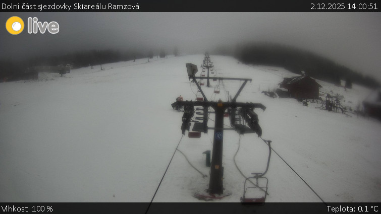 Horské atrakce Ramzová - Dolní část sjezdovky Skiareálu Ramzová - 2.12.2025 v 14:00