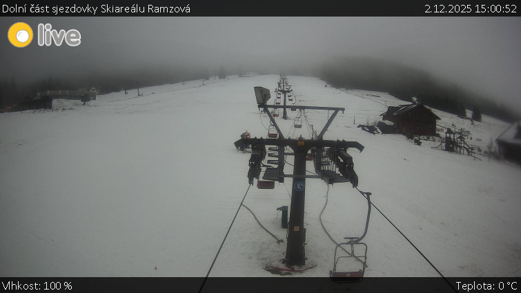 Horské atrakce Ramzová - Dolní část sjezdovky Skiareálu Ramzová - 2.12.2025 v 15:00