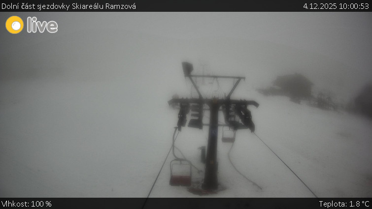 Horské atrakce Ramzová - Dolní část sjezdovky Skiareálu Ramzová - 4.12.2025 v 10:00