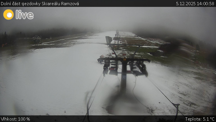Horské atrakce Ramzová - Dolní část sjezdovky Skiareálu Ramzová - 5.12.2025 v 14:00