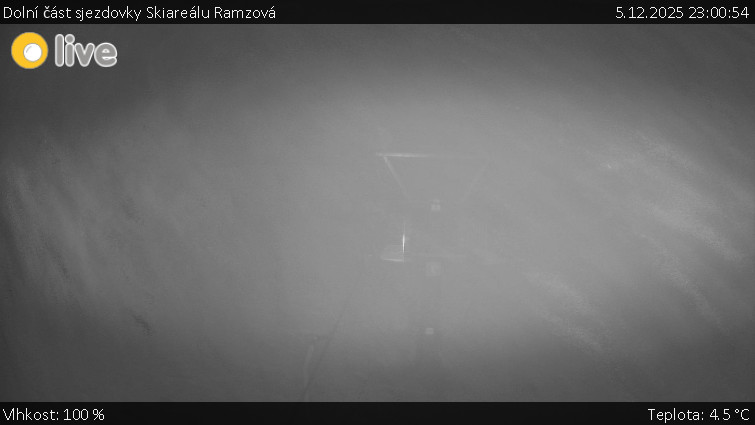 Horské atrakce Ramzová - Dolní část sjezdovky Skiareálu Ramzová - 5.12.2025 v 23:00