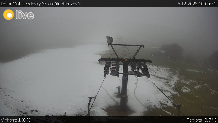 Horské atrakce Ramzová - Dolní část sjezdovky Skiareálu Ramzová - 6.12.2025 v 10:00