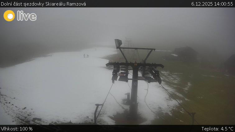 Horské atrakce Ramzová - Dolní část sjezdovky Skiareálu Ramzová - 6.12.2025 v 14:00