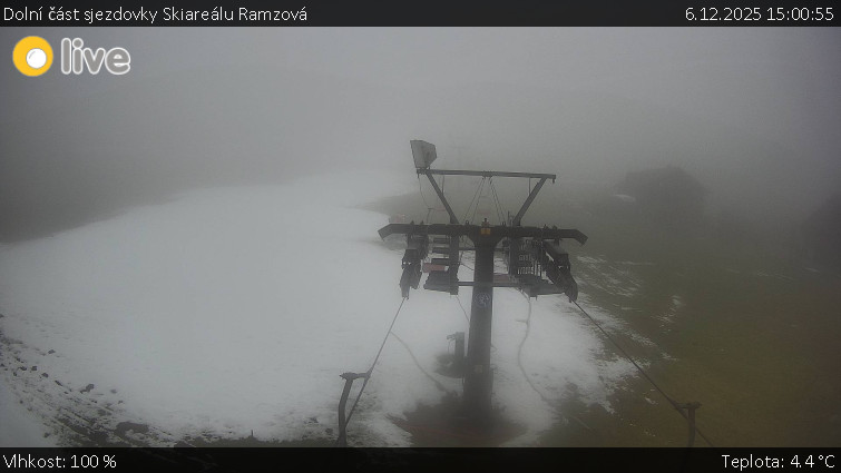Horské atrakce Ramzová - Dolní část sjezdovky Skiareálu Ramzová - 6.12.2025 v 15:00