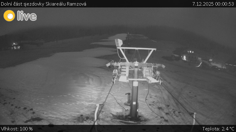 Horské atrakce Ramzová - Dolní část sjezdovky Skiareálu Ramzová - 7.12.2025 v 00:00