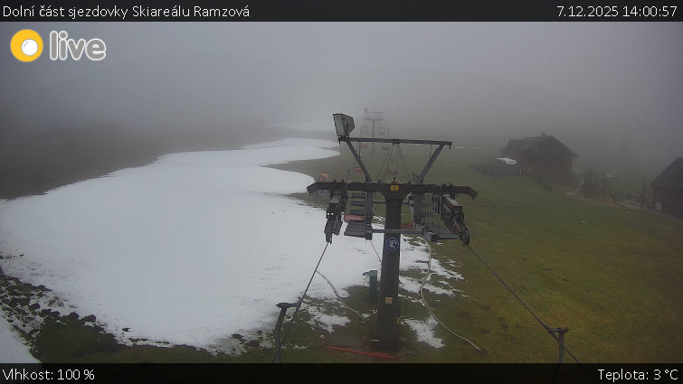 Horské atrakce Ramzová - Dolní část sjezdovky Skiareálu Ramzová - 7.12.2025 v 14:00