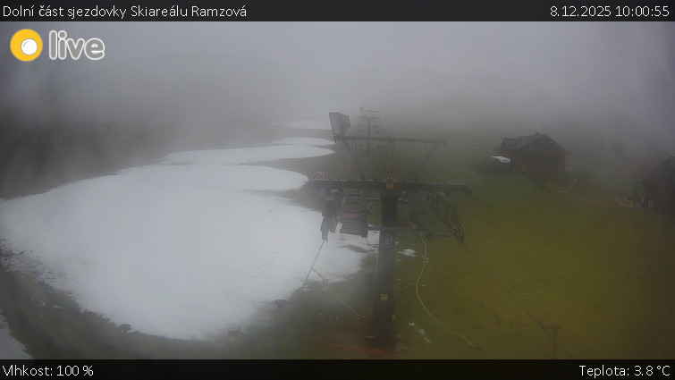 Horské atrakce Ramzová - Dolní část sjezdovky Skiareálu Ramzová - 8.12.2025 v 10:00