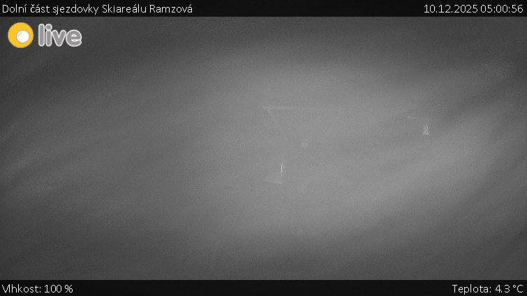 Horské atrakce Ramzová - Dolní část sjezdovky Skiareálu Ramzová - 10.12.2025 v 05:00