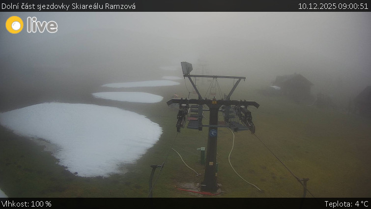 Horské atrakce Ramzová - Dolní část sjezdovky Skiareálu Ramzová - 10.12.2025 v 09:00