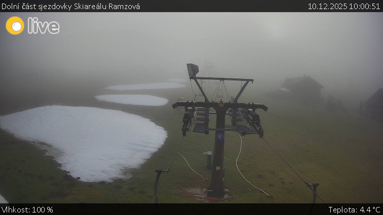 Horské atrakce Ramzová - Dolní část sjezdovky Skiareálu Ramzová - 10.12.2025 v 10:00