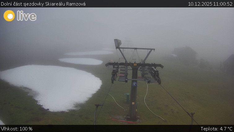 Horské atrakce Ramzová - Dolní část sjezdovky Skiareálu Ramzová - 10.12.2025 v 11:00