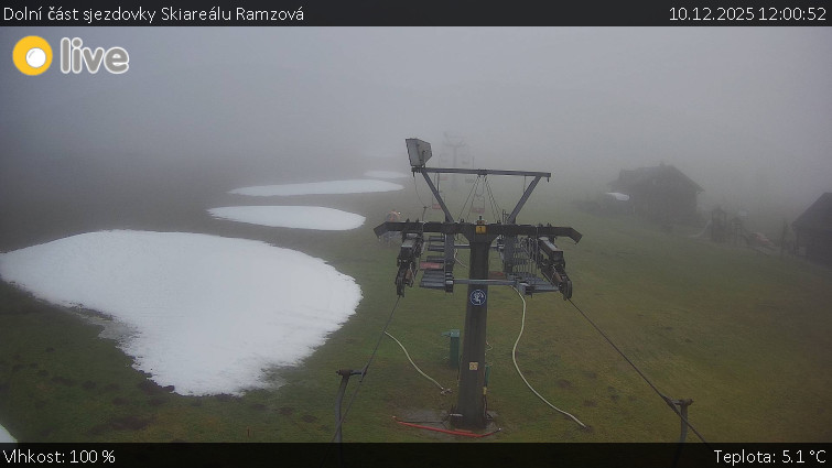 Horské atrakce Ramzová - Dolní část sjezdovky Skiareálu Ramzová - 10.12.2025 v 12:00