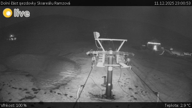 Horské atrakce Ramzová - Dolní část sjezdovky Skiareálu Ramzová - 11.12.2025 v 23:00