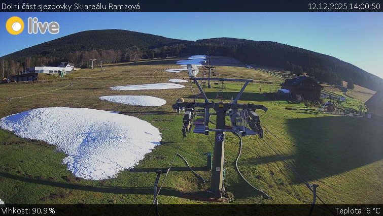 Horské atrakce Ramzová - Dolní část sjezdovky Skiareálu Ramzová - 12.12.2025 v 14:00