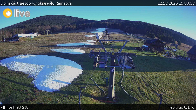 Horské atrakce Ramzová - Dolní část sjezdovky Skiareálu Ramzová - 12.12.2025 v 15:00