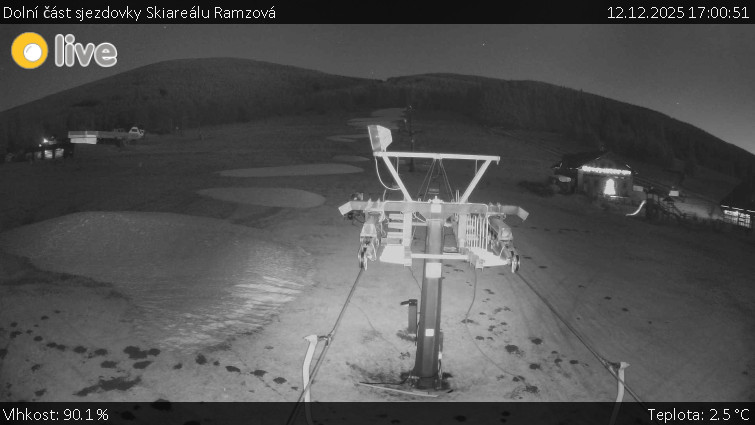 Horské atrakce Ramzová - Dolní část sjezdovky Skiareálu Ramzová - 12.12.2025 v 17:00