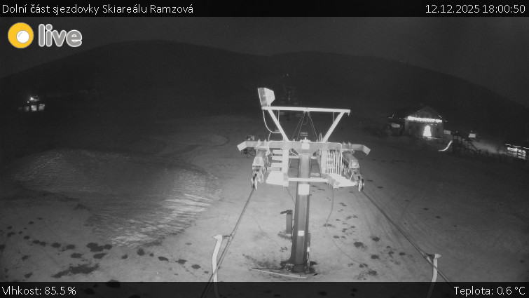 Horské atrakce Ramzová - Dolní část sjezdovky Skiareálu Ramzová - 12.12.2025 v 18:00