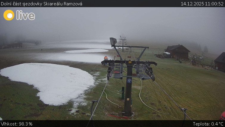 Horské atrakce Ramzová - Dolní část sjezdovky Skiareálu Ramzová - 14.12.2025 v 11:00