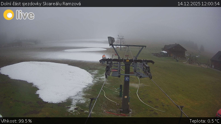 Horské atrakce Ramzová - Dolní část sjezdovky Skiareálu Ramzová - 14.12.2025 v 12:00