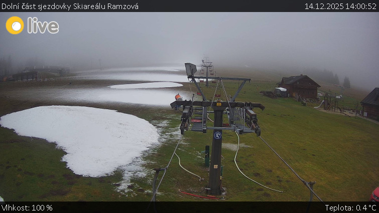 Horské atrakce Ramzová - Dolní část sjezdovky Skiareálu Ramzová - 14.12.2025 v 14:00
