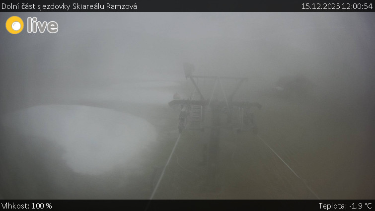 Horské atrakce Ramzová - Dolní část sjezdovky Skiareálu Ramzová - 15.12.2025 v 12:00