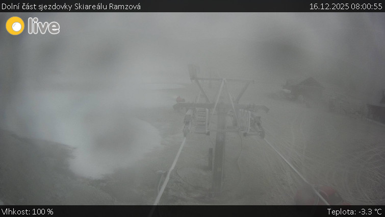 Horské atrakce Ramzová - Dolní část sjezdovky Skiareálu Ramzová - 16.12.2025 v 08:00