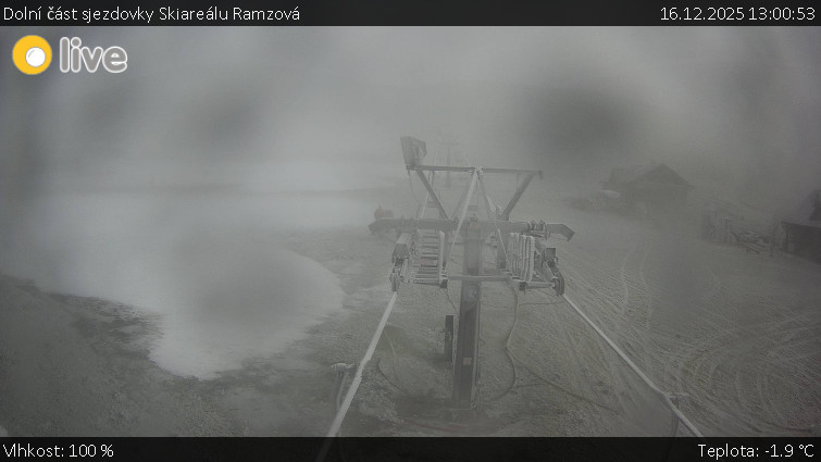 Horské atrakce Ramzová - Dolní část sjezdovky Skiareálu Ramzová - 16.12.2025 v 13:00