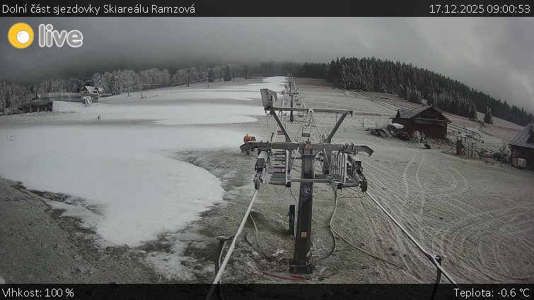 Horské atrakce Ramzová - Dolní část sjezdovky Skiareálu Ramzová - 17.12.2025 v 09:00