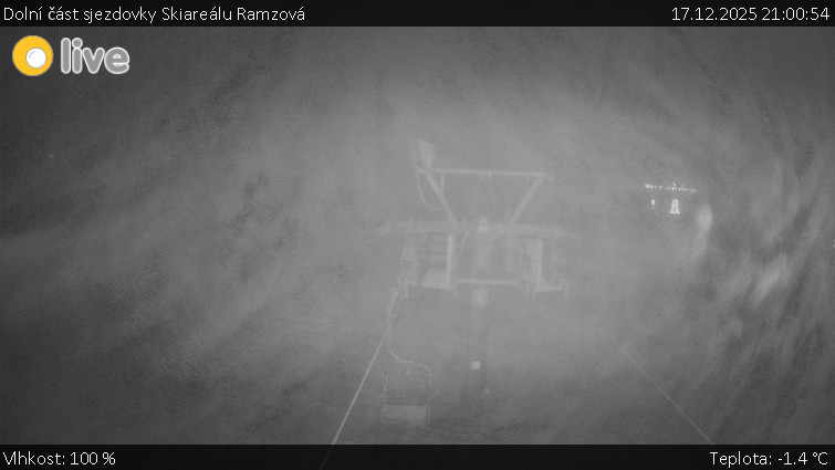 Horské atrakce Ramzová - Dolní část sjezdovky Skiareálu Ramzová - 17.12.2025 v 21:00