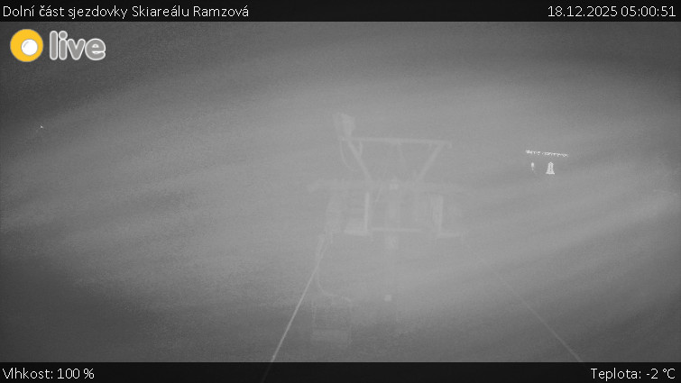 Horské atrakce Ramzová - Dolní část sjezdovky Skiareálu Ramzová - 18.12.2025 v 05:00