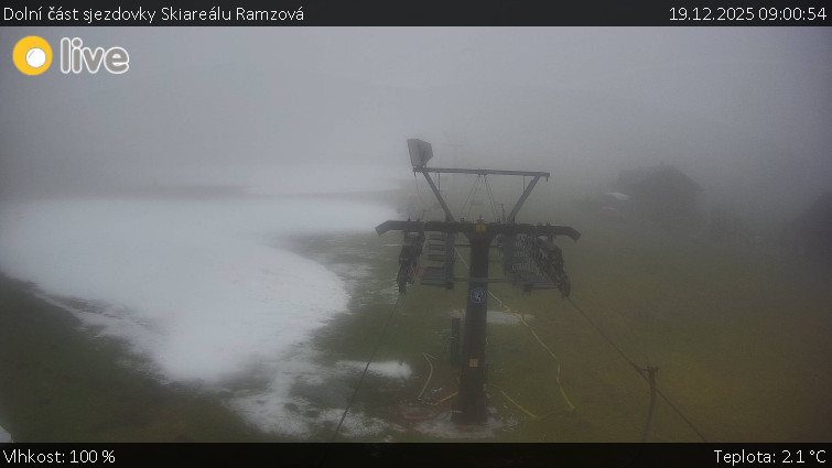 Horské atrakce Ramzová - Dolní část sjezdovky Skiareálu Ramzová - 19.12.2025 v 09:00