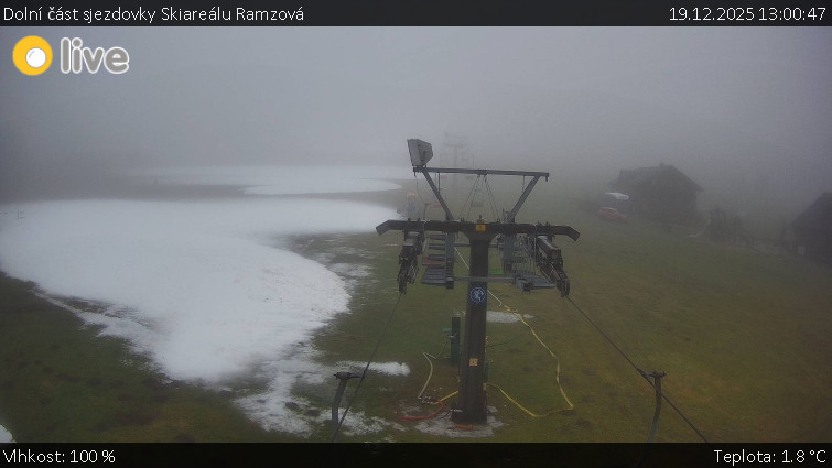 Horské atrakce Ramzová - Dolní část sjezdovky Skiareálu Ramzová - 19.12.2025 v 13:00