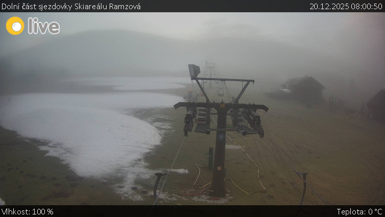 Horské atrakce Ramzová - Dolní část sjezdovky Skiareálu Ramzová - 20.12.2025 v 08:00
