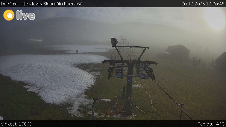 Horské atrakce Ramzová - Dolní část sjezdovky Skiareálu Ramzová - 20.12.2025 v 12:00