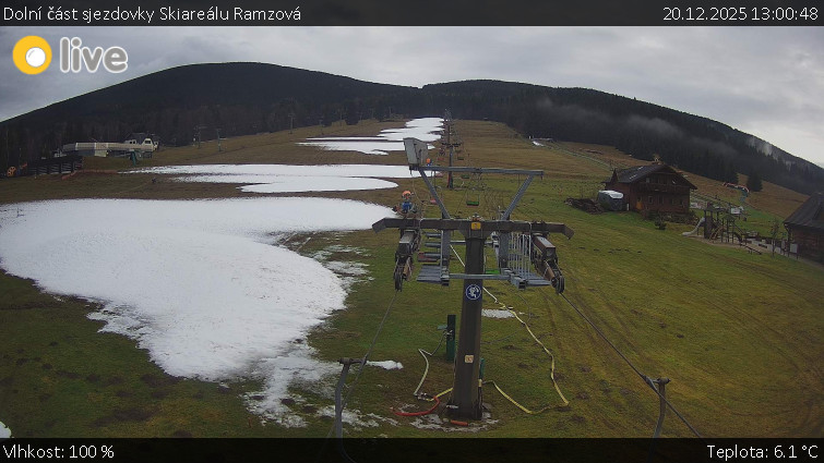 Horské atrakce Ramzová - Dolní část sjezdovky Skiareálu Ramzová - 20.12.2025 v 13:00