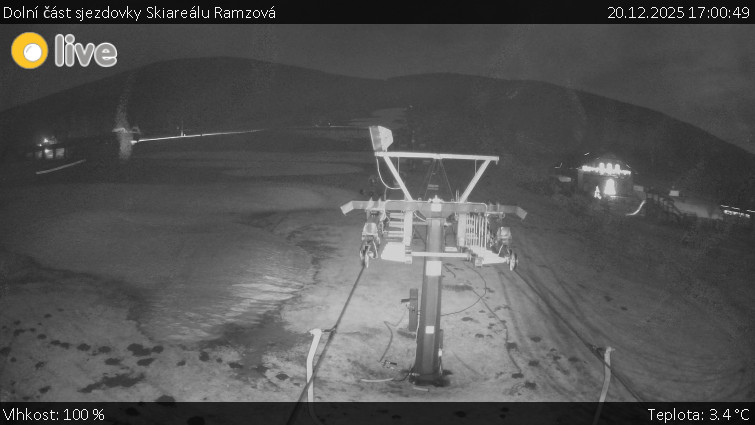 Horské atrakce Ramzová - Dolní část sjezdovky Skiareálu Ramzová - 20.12.2025 v 17:00