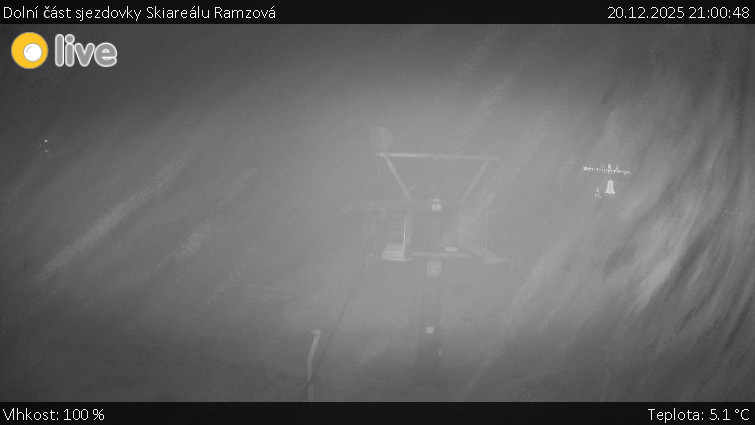 Horské atrakce Ramzová - Dolní část sjezdovky Skiareálu Ramzová - 20.12.2025 v 21:00