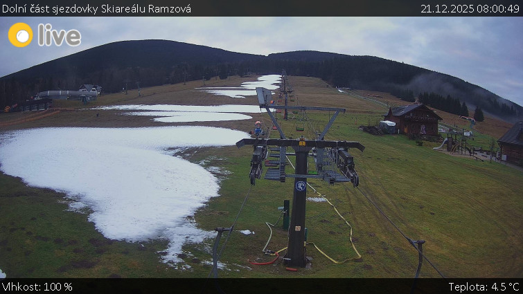 Horské atrakce Ramzová - Dolní část sjezdovky Skiareálu Ramzová - 21.12.2025 v 08:00